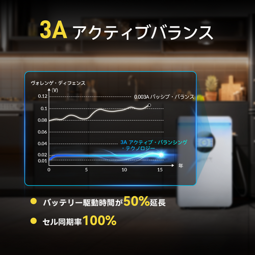 48V 100Ah 壁掛け LiFePO4 バッテリー 5.12kWh Bluetooth 付き