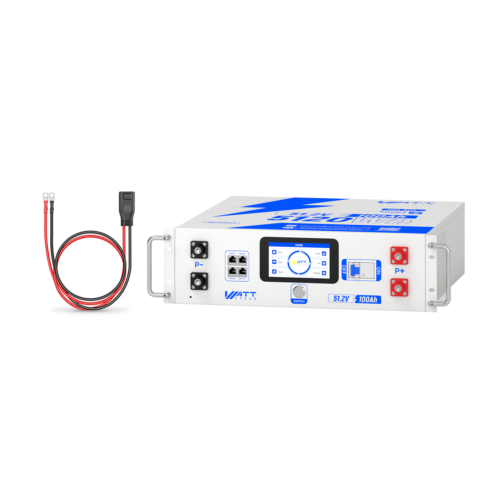 Bluetoothとアクティブバランス機能を搭載した48V 100Ah 3Uサーバーラックバッテリー