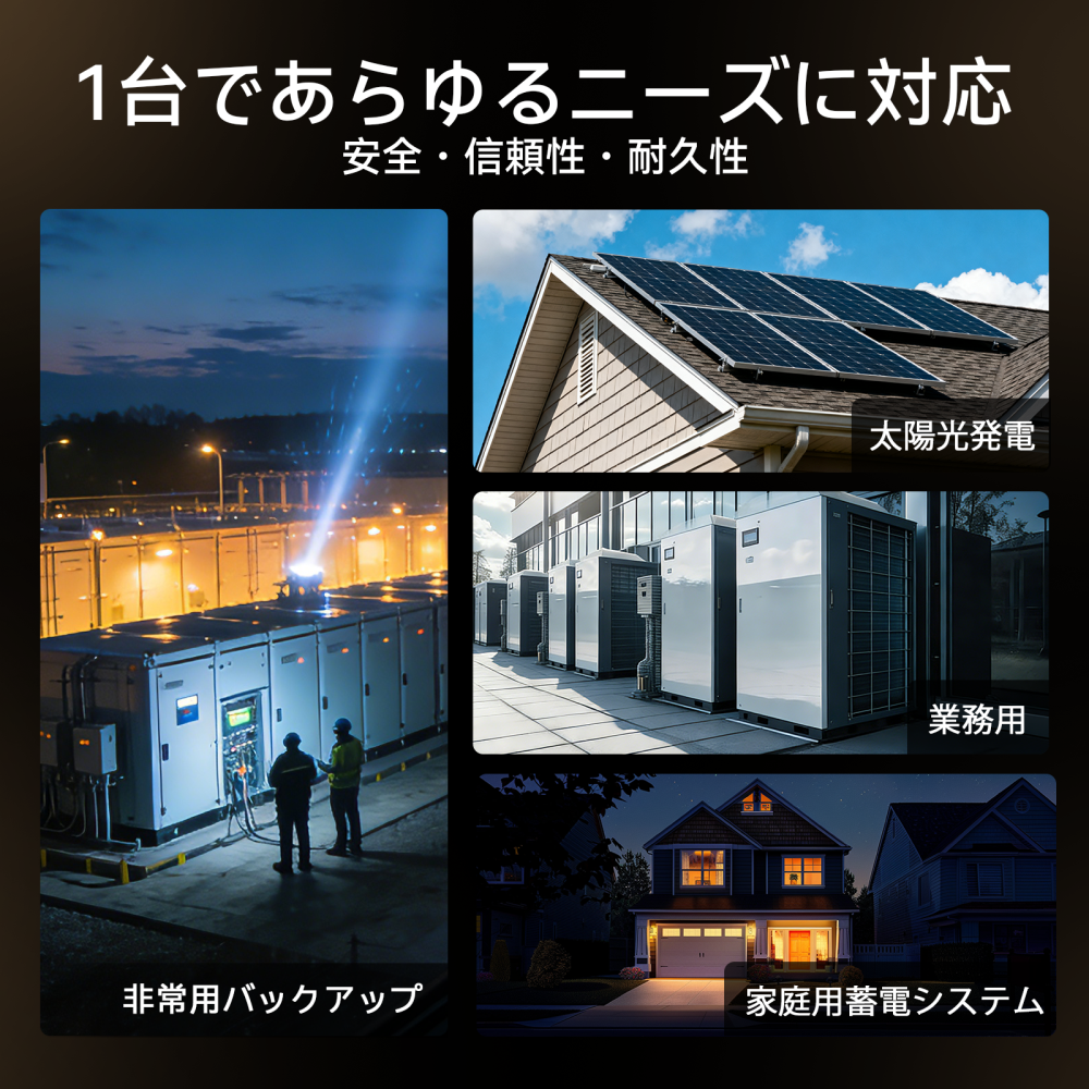 48V 100Ah 壁掛け LiFePO4 バッテリー 5.12kWh Bluetooth 付き