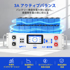 Bluetoothとアクティブバランス機能を搭載した48V 100Ah 3Uサーバーラックバッテリー