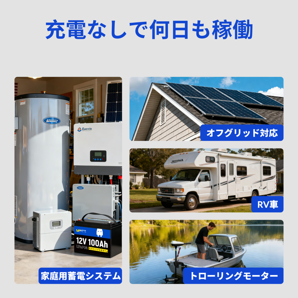 12V 100Ah LiFePO4バッテリー