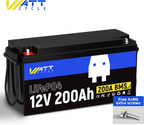 WattCycle 12V 200Ah LiFePO4 リチウムバッテリー