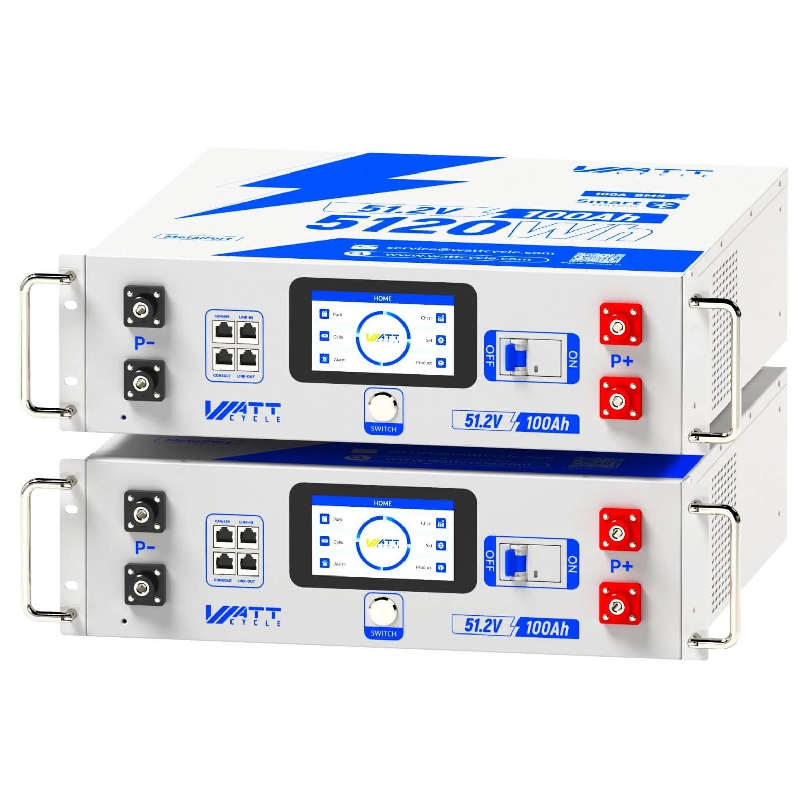 Bluetoothとアクティブバランス機能を搭載した48V 100Ah 3Uサーバーラックバッテリー