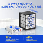 Bluetoothとアクティブバランス機能を搭載した48V 100Ah 3Uサーバーラックバッテリー