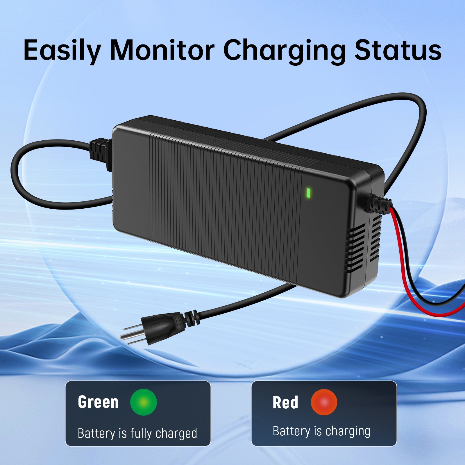 12V (14.6V) 20A プラスチックケース LiFePO₄バッテリー充電器