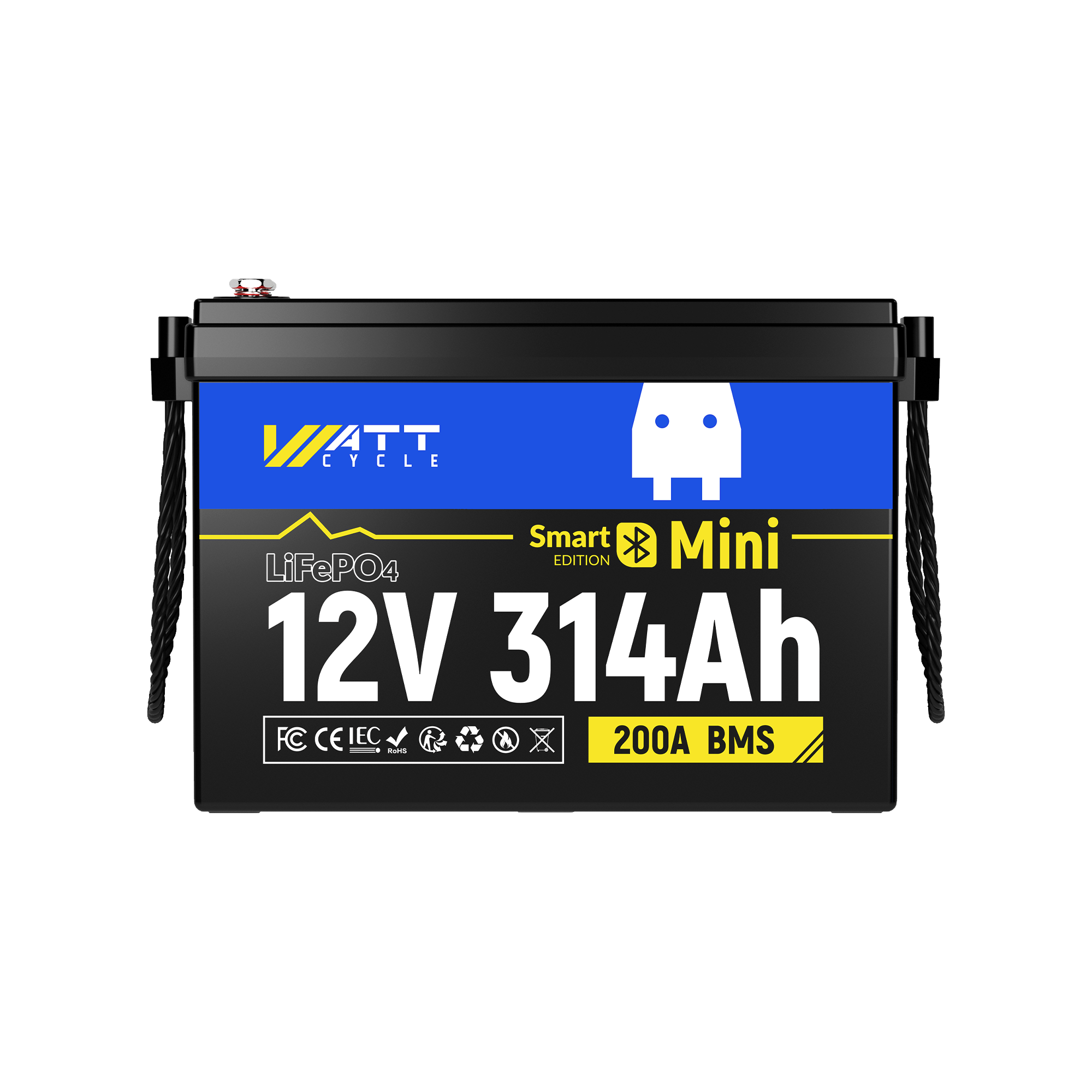 WattCycle 12V 314Ah Mini Basic LiFePO₄バッテリー — コンパクトサイズ、大容量