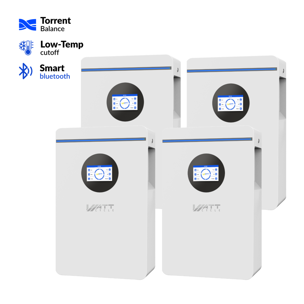 48V 100Ah 壁掛け LiFePO4 バッテリー 5.12kWh Bluetooth 付き
