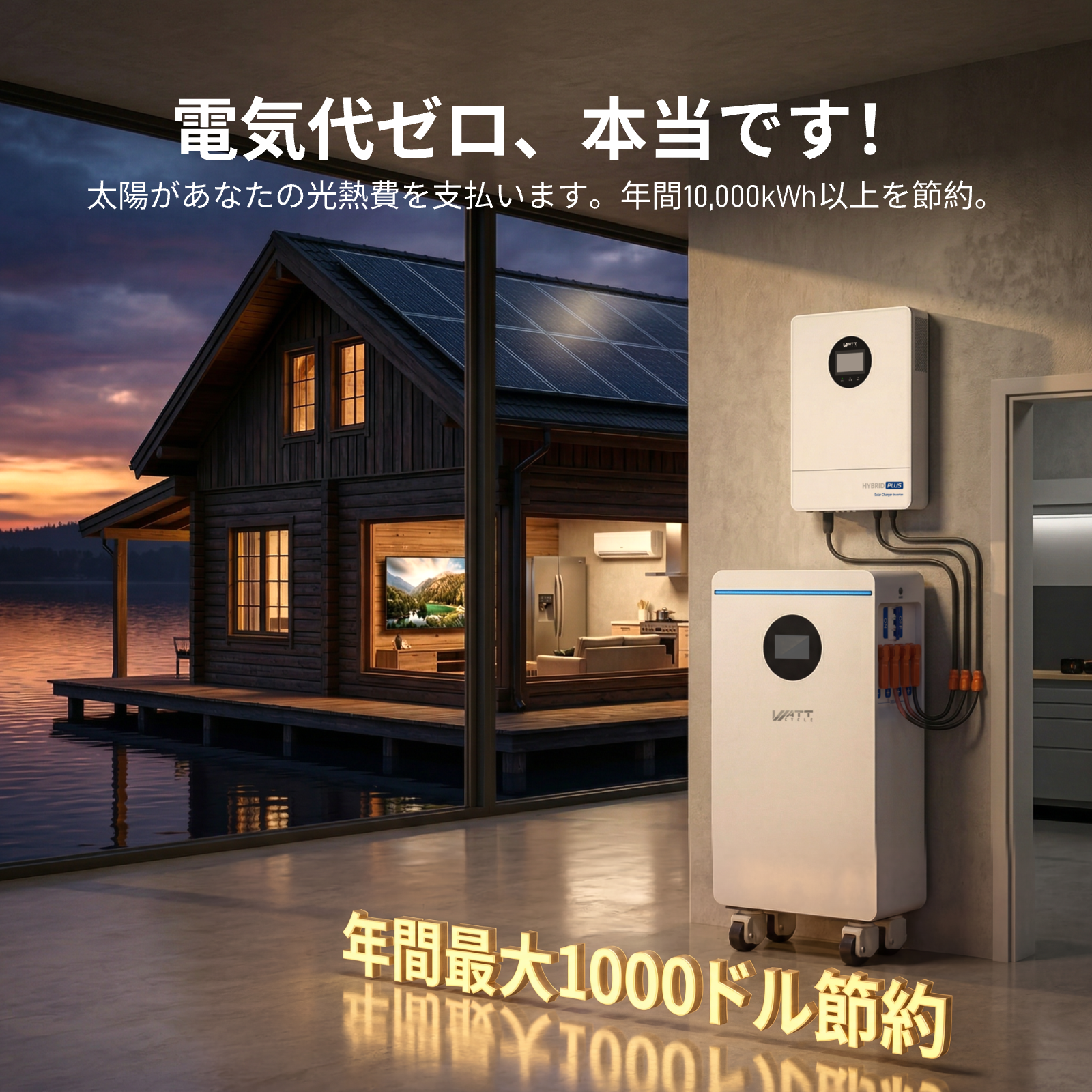 16kWh 48V 壁掛け式LiFePO4バッテリー – Bluetooth、アクティブバランシング、UL1973認証取得